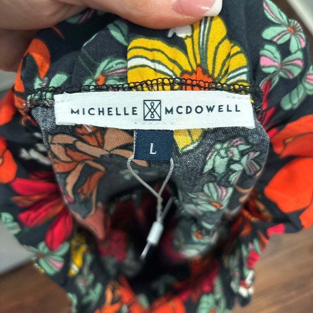 Michelle McDowell Nwt Rn# 47193 Vintage Petals Ash Floral Karis Dress Sz Large - Picture 7 of 9